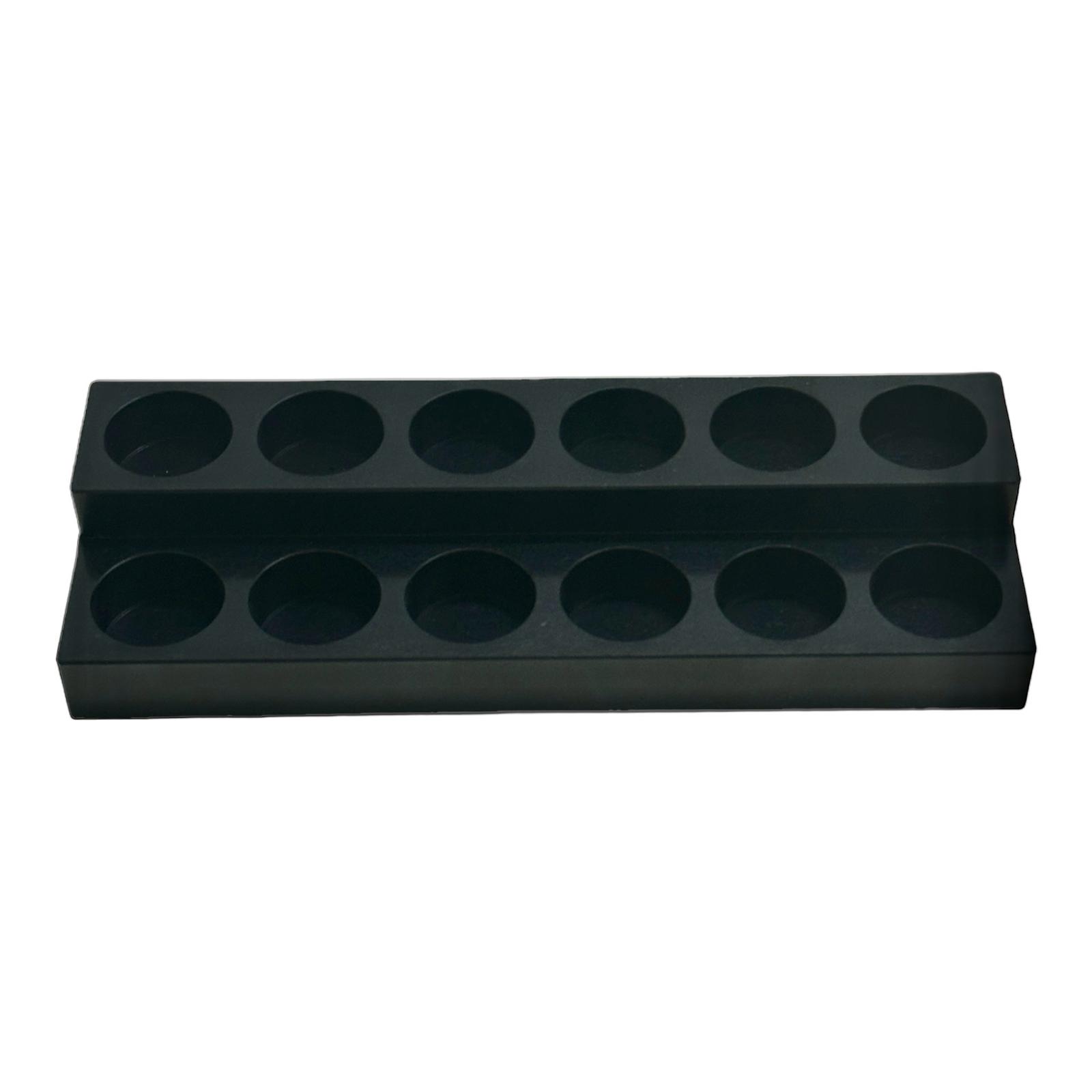 Suport pentru uleiuri esentiale din aluminiu oxidat - Negru - dublu